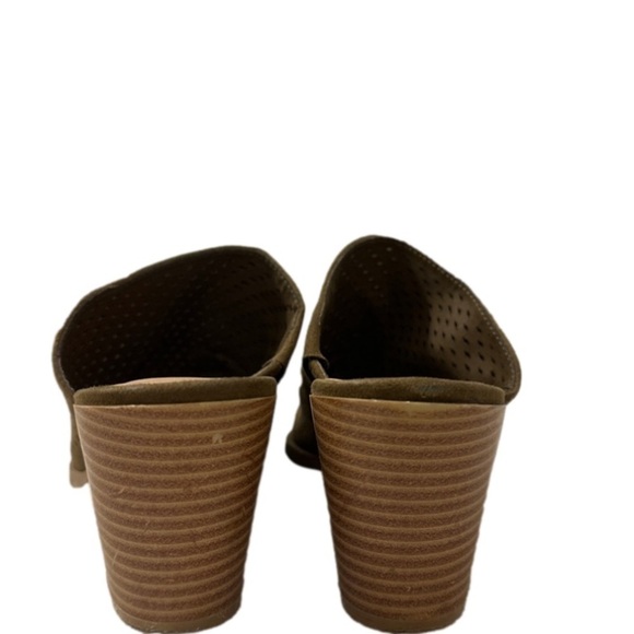 KAARI Blue Suede Slip On Mules in Olive Green Women’s shoes size 6 - Picture 4 of 5